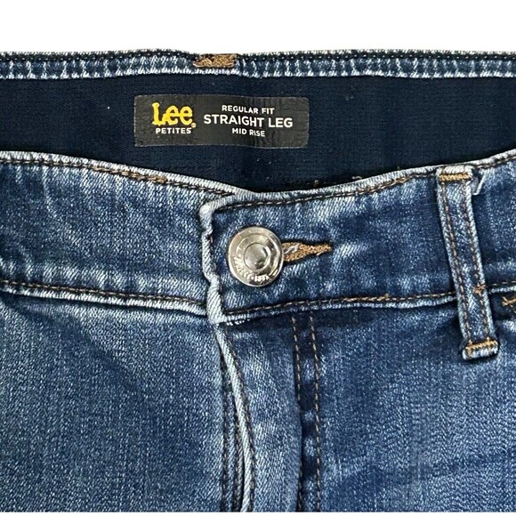 Lee Jeans Women 10M Straight Leg Ultra Lux Comfort Flex Motion Waistband Floral - Picture 4 of 5